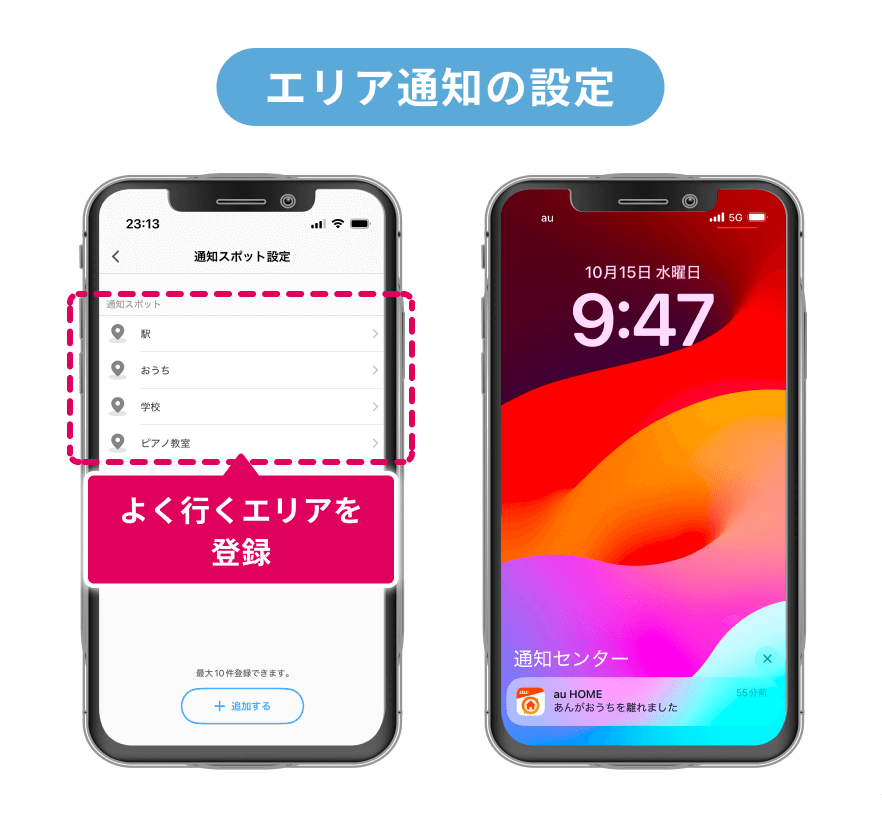 アプリ「au HOME」画面イメージ