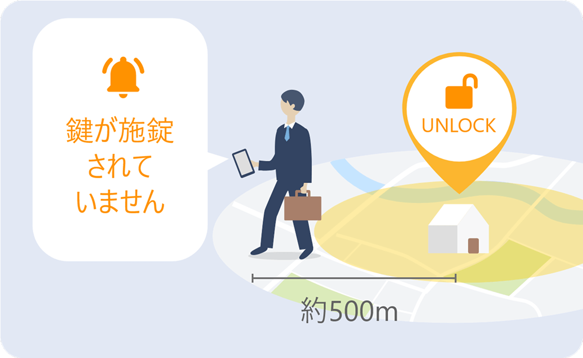 鍵が施錠されていません