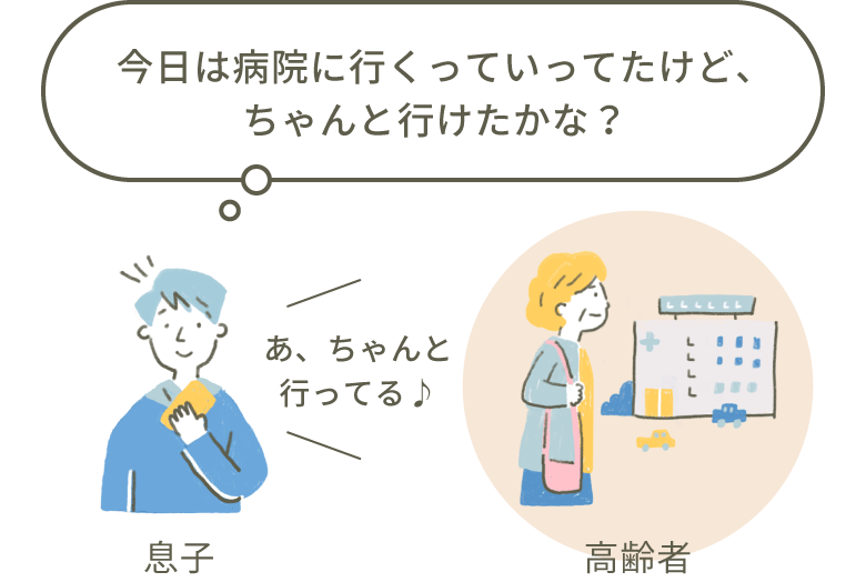 今日は病院に行くっていってたけど、ちゃんと行けたかな？