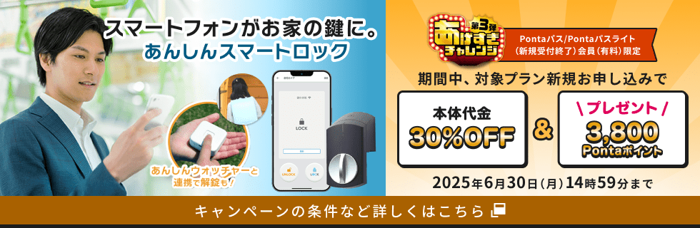 Pontaパス/Pontaパスライト会員限定！期間中対象プラン新規お申し込みで本体代金30％OFF&3,800Pontaポイントプレゼント