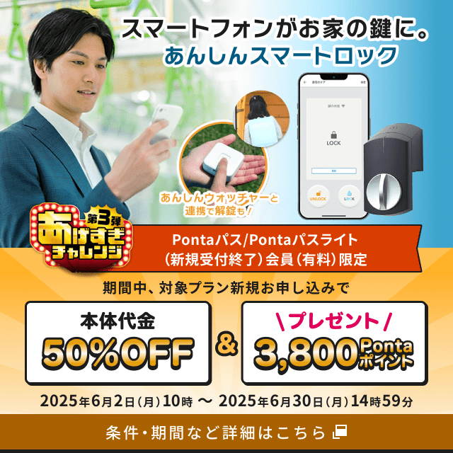 Pontaパス/Pontaパスライト会員限定！期間中対象プラン新規お申し込みで本体代金30％OFF&3,800Pontaポイントプレゼント