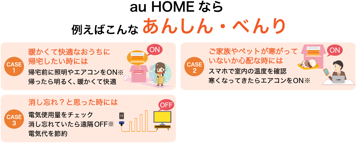 auHOMEなら、たとえばこんなあんしん・べんり